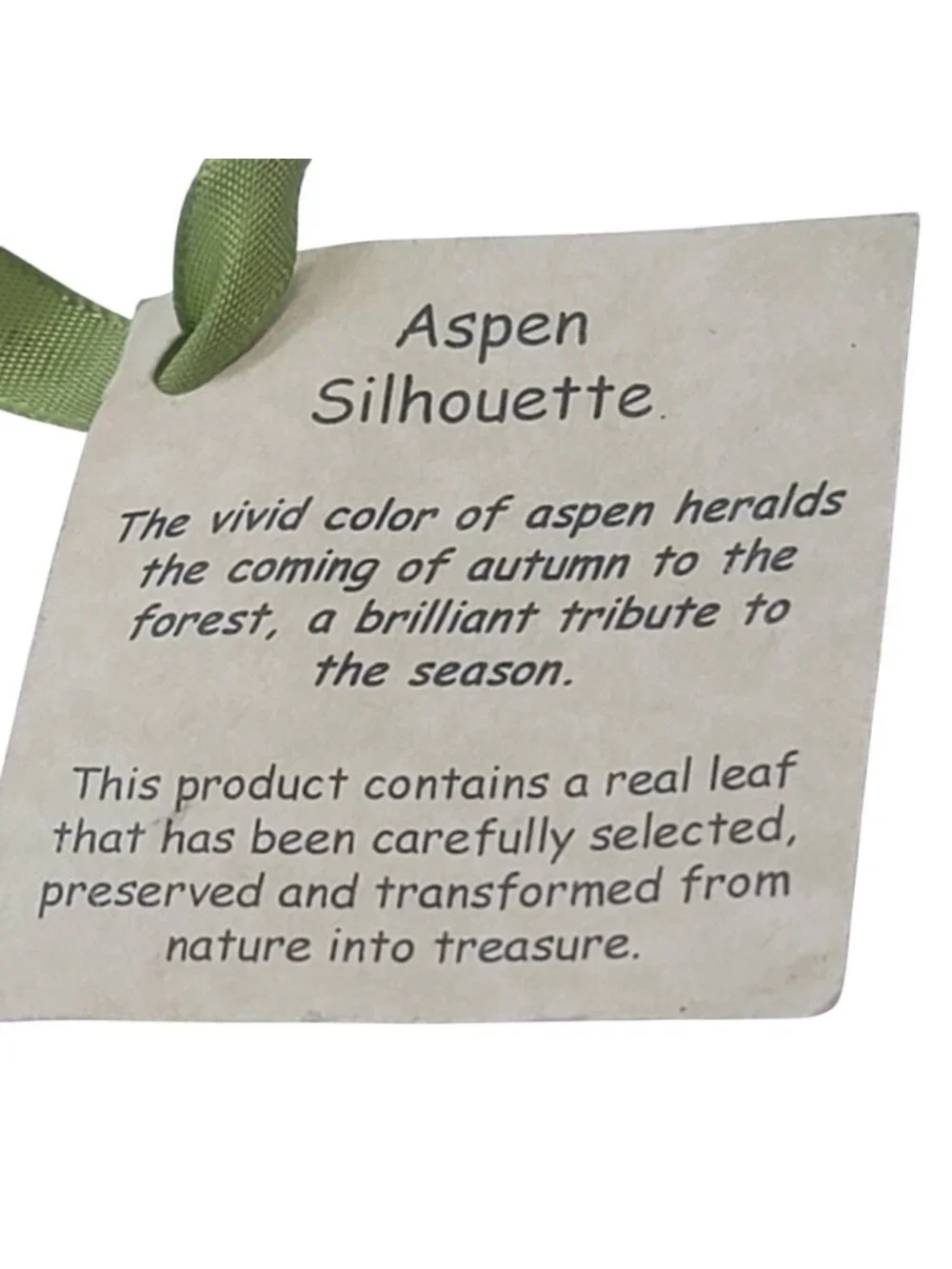 Aspen Silhouette Moose Ornament Grand Teton National Park Real Preserved Leaf